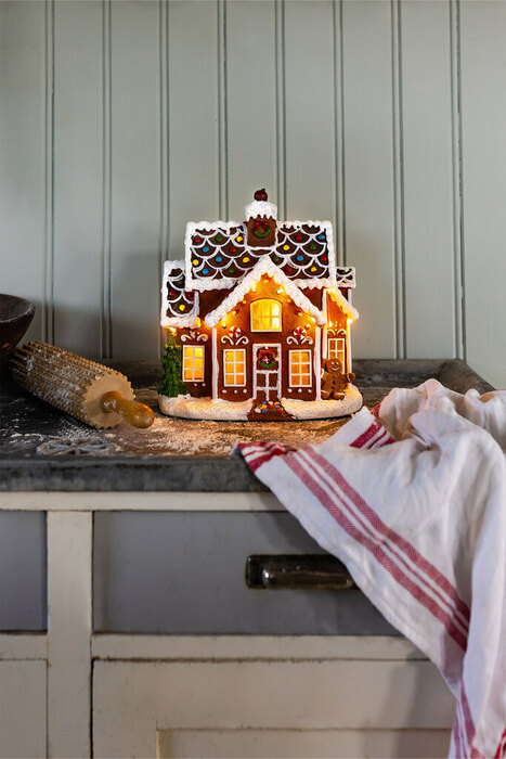 Juldekor Pepparkakshus 11 LED Konstsmide